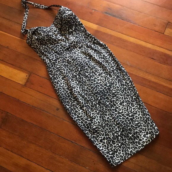 Pin-Up Couture Leopard Retro Wiggle Dress - Picture 5 of 7